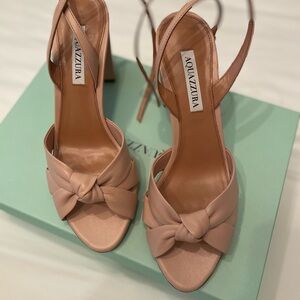 Aquazzura Petal Pink Nappa Nina Sandals